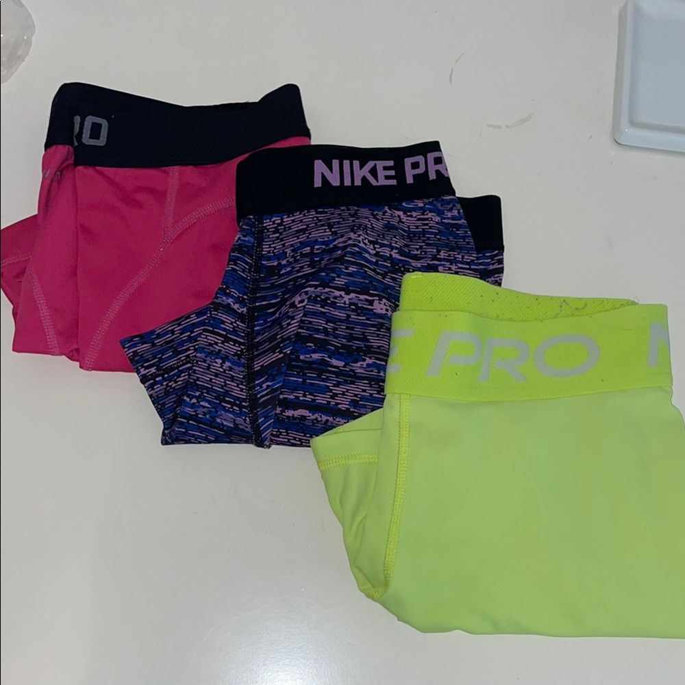 Nike Pink and Blue Athletic Shorts